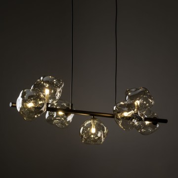 Brilagi - Hanglamp met kabel VULCANO 7xG9/8W/230V brons/rookbeige