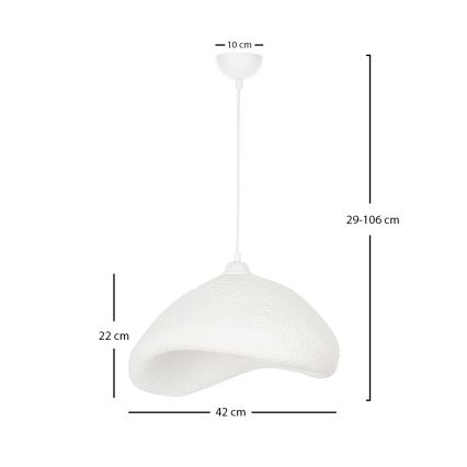 Brilagi - Hanglamp met kabel WABI SABI 1xE27/40W/230V pr. 42 cm wit