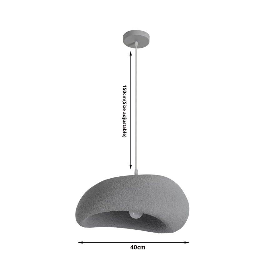BRILAGI - Hanglamp met kabel WABI SABI 1xE27/60W/230V Ø 40 cm grijs