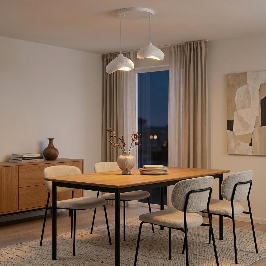 Brilagi - Hanglamp met kabel WABI SABI 2xE27/40W/230V Ø 45 cm wit