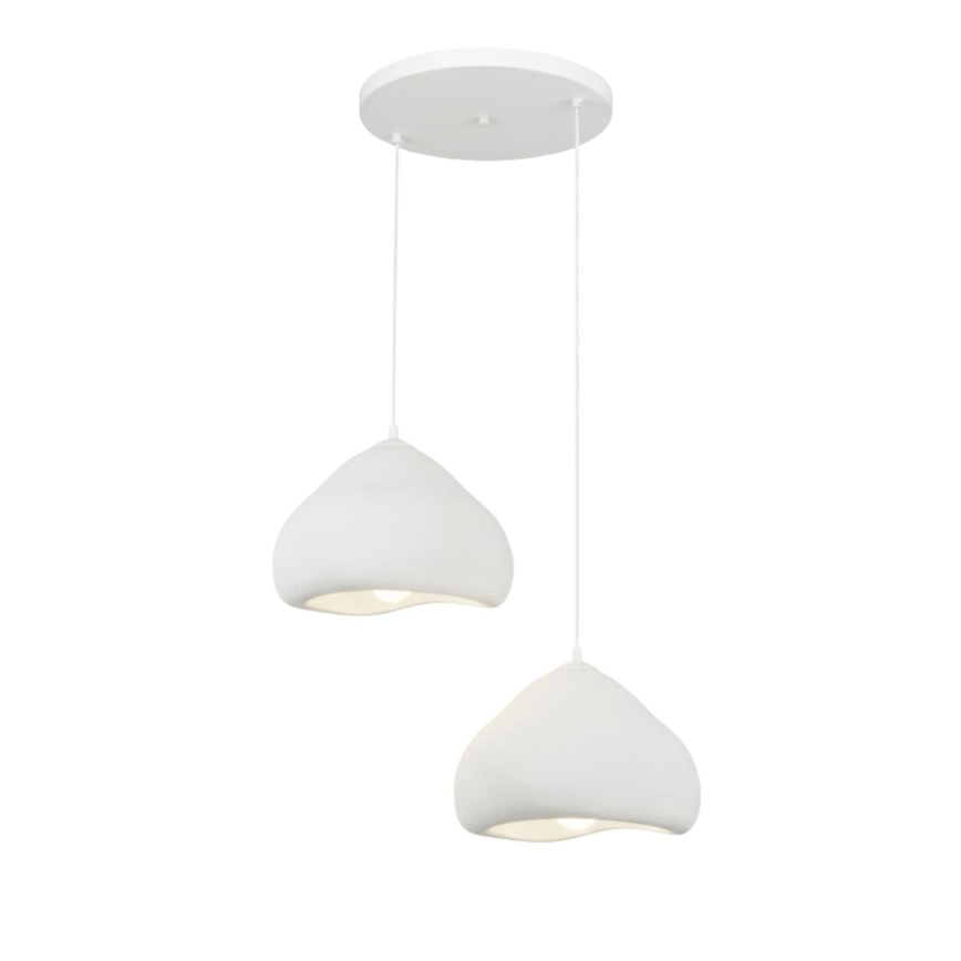 Brilagi - Hanglamp met kabel WABI SABI 2xE27/40W/230V Ø 45 cm wit