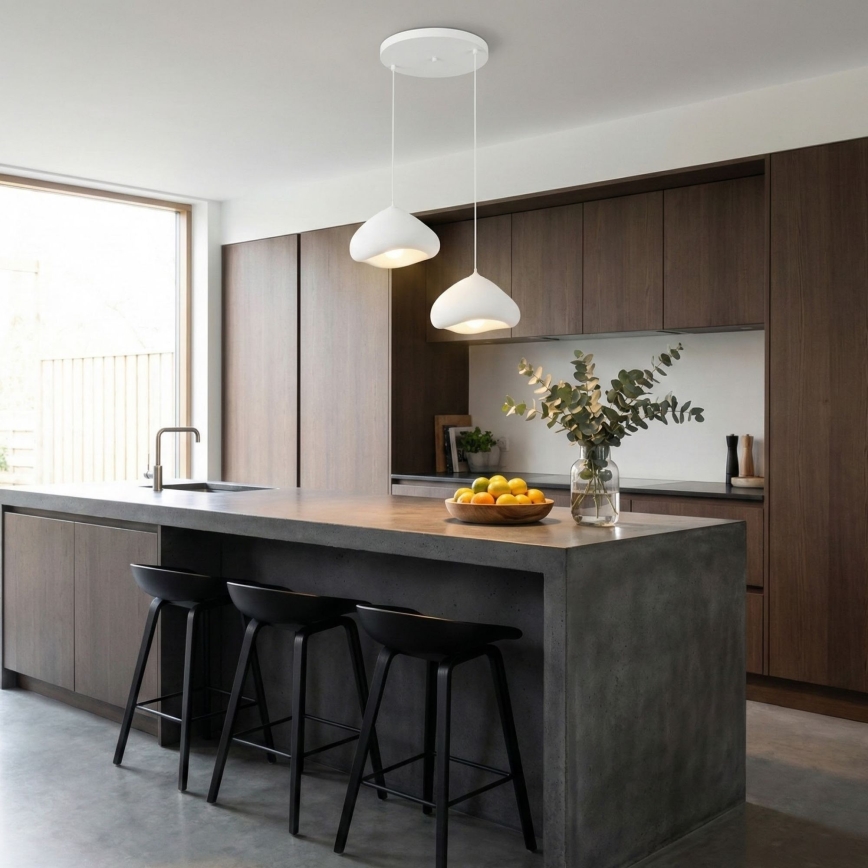 Brilagi - Hanglamp met kabel WABI SABI 2xE27/40W/230V Ø 45 cm wit
