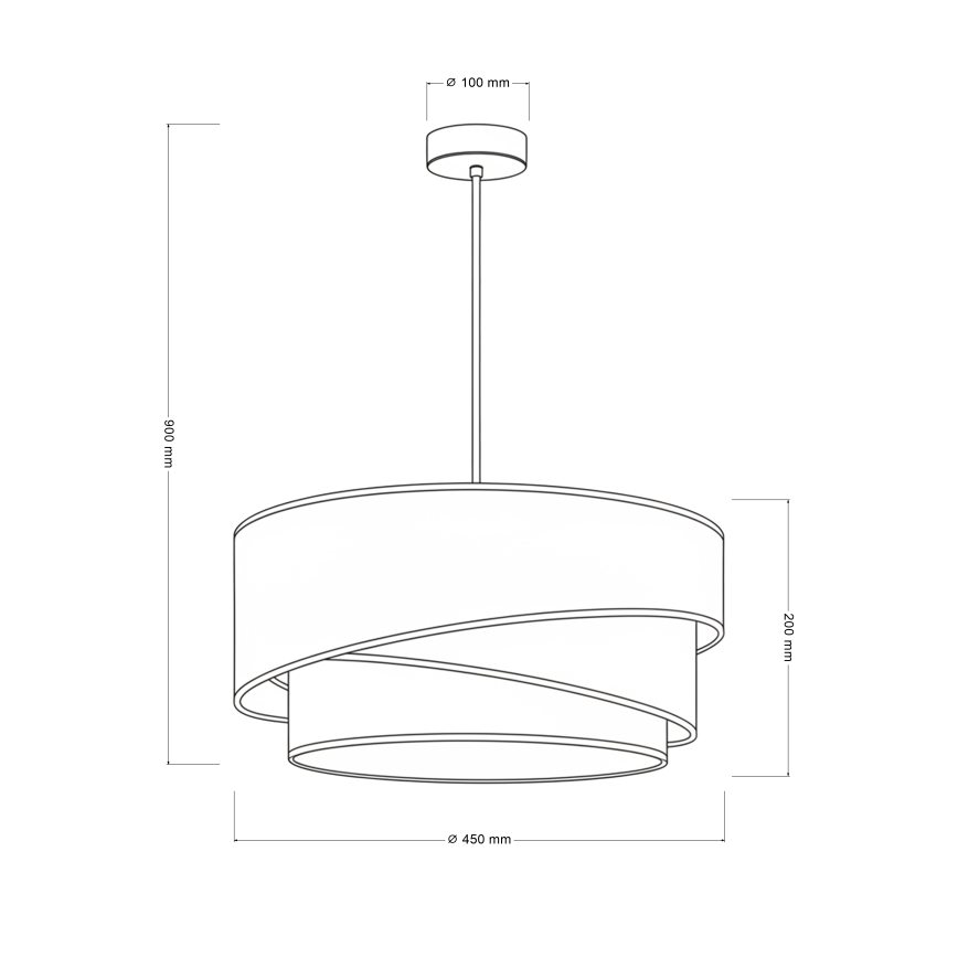 Brilagi - Hanglamp met snoer ARROW 1xE27/60W/230V Ø 45 cm beige/groen/wit