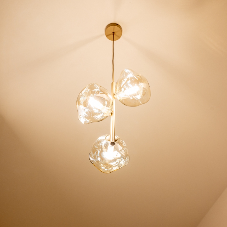 BRILAGI - Hanglamp met snoer VULCANO 3xG9/8W/230V beige/rookbeige beige
