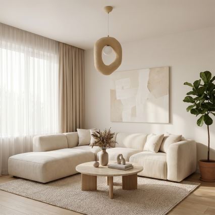 Brilagi - Hanglamp met snoer WABI SABI 1xE27/40W/230V crème