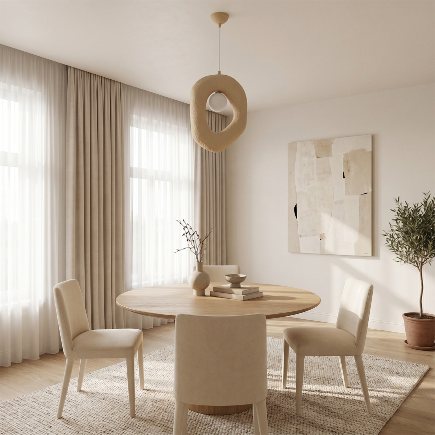 Brilagi - Hanglamp met snoer WABI SABI 1xE27/40W/230V crème