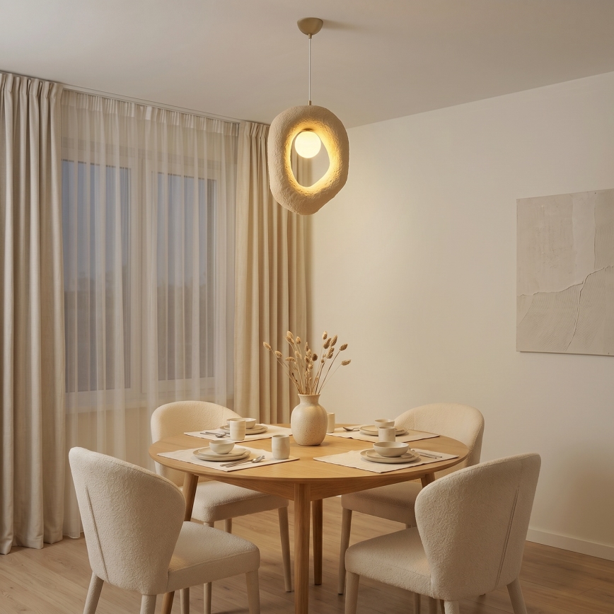 Brilagi - Hanglamp met snoer WABI SABI 1xE27/40W/230V crème