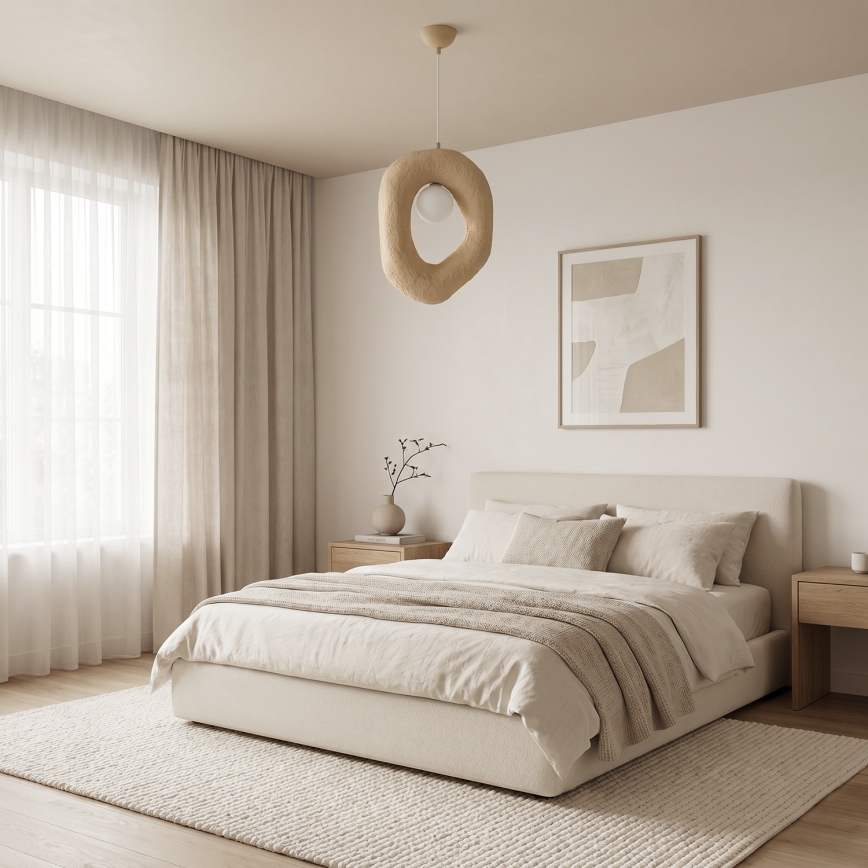 Brilagi - Hanglamp met snoer WABI SABI 1xE27/40W/230V crème