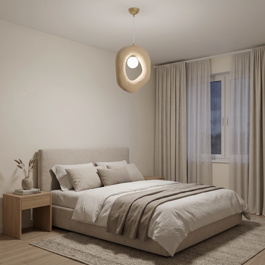 Brilagi - Hanglamp met snoer WABI SABI 1xE27/40W/230V crème