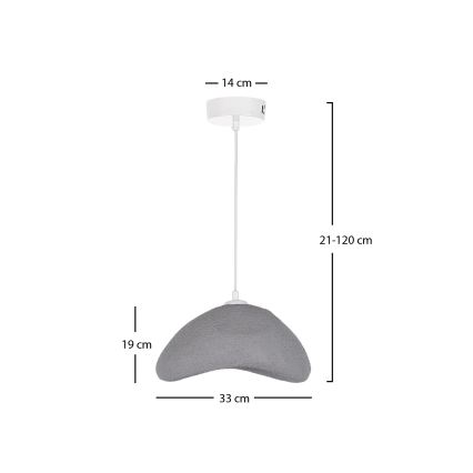 Brilagi - Hanglamp met snoer WABI SABI 1xE27/40W/230V Ø 33 cm grijs