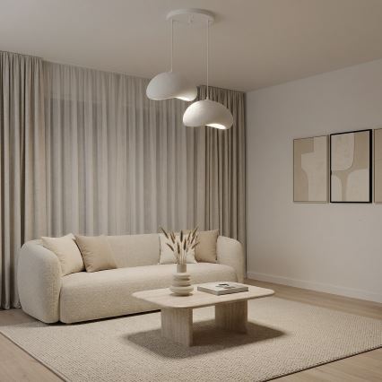 Brilagi - Hanglamp met snoer WABI SABI 2xE27/40W/230V Ø 60 cm wit