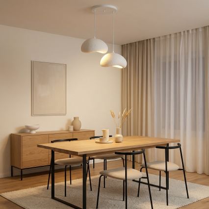 Brilagi - Hanglamp met snoer WABI SABI 2xE27/40W/230V Ø 60 cm wit