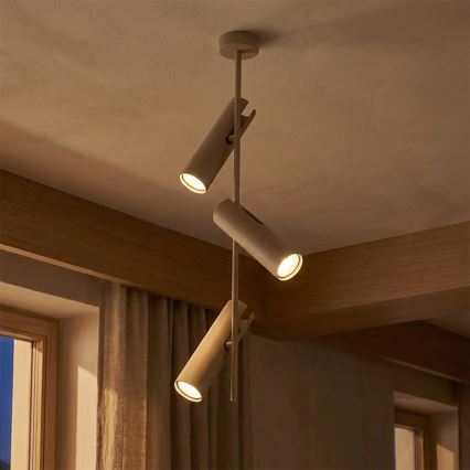 Brilagi - Hanglamp met staaf BRANCH 3xGU10/30W/230V beige