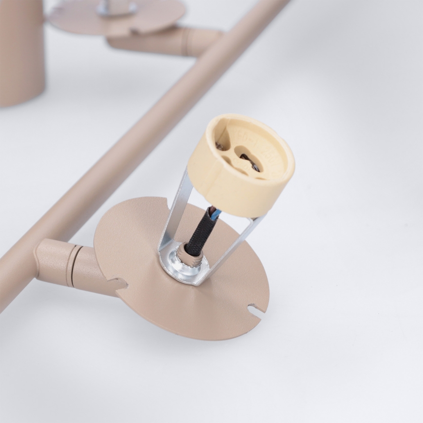 Brilagi - Hanglamp met staaf BRANCH 3xGU10/30W/230V beige