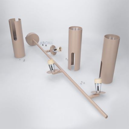 Brilagi - Hanglamp met staaf BRANCH 3xGU10/30W/230V beige