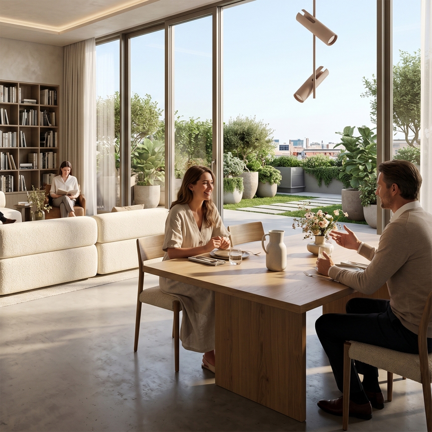 Brilagi - Hanglamp met stang BRANCH 2xGU10/30W/230V beige
