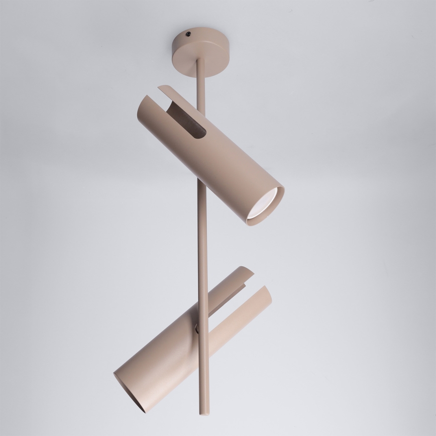 Brilagi - Hanglamp met stang BRANCH 2xGU10/30W/230V beige