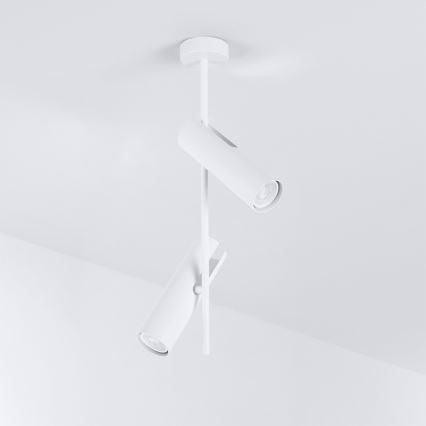 Brilagi - Hanglamp met stang BRANCH 2xGU10/30W/230V wit