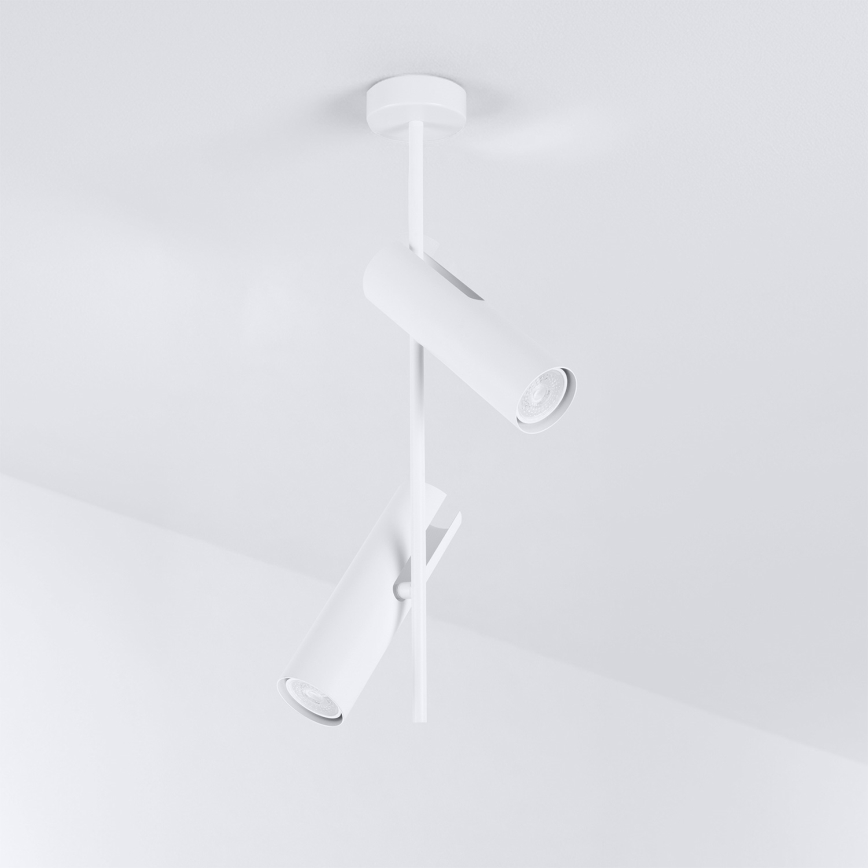Brilagi - Hanglamp met stang BRANCH 2xGU10/30W/230V wit