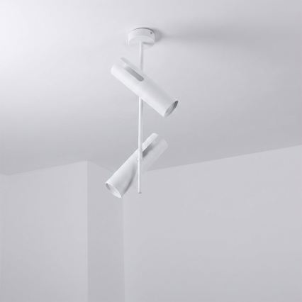 Brilagi - Hanglamp met stang BRANCH 2xGU10/30W/230V wit