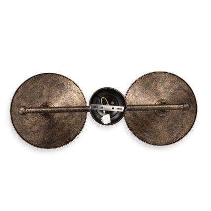 BRILAGI - Hanglamp met stang FORGE 2xE27/60W/230V koper/patina