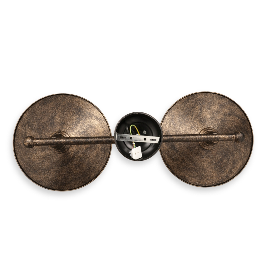 BRILAGI - Hanglamp met stang FORGE 2xE27/60W/230V koper/patina