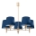 Brilagi - Hanglamp met stang MONTE 5xE27/60W/230V blauw/goud