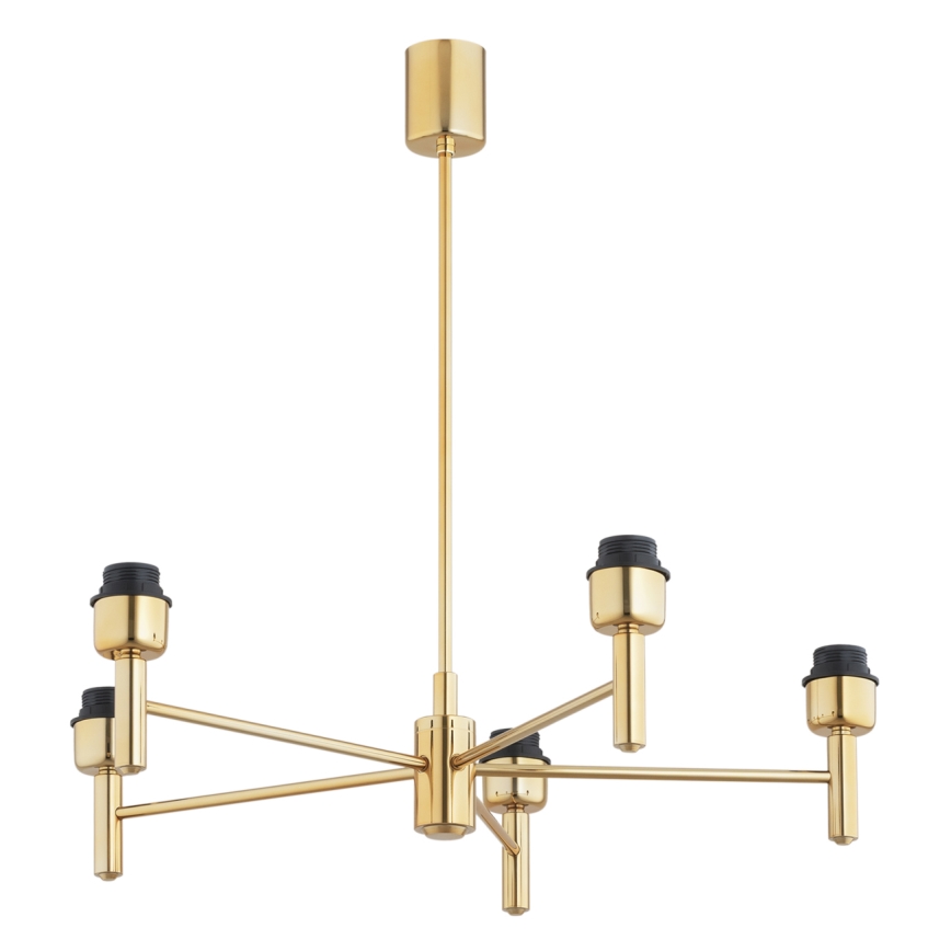 Brilagi - Hanglamp met stang MONTE 5xE27/60W/230V blauw/goud