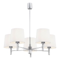Brilagi - Hanglamp met stang MONTE 5xE27/60W/230V crème/glanzend chroom