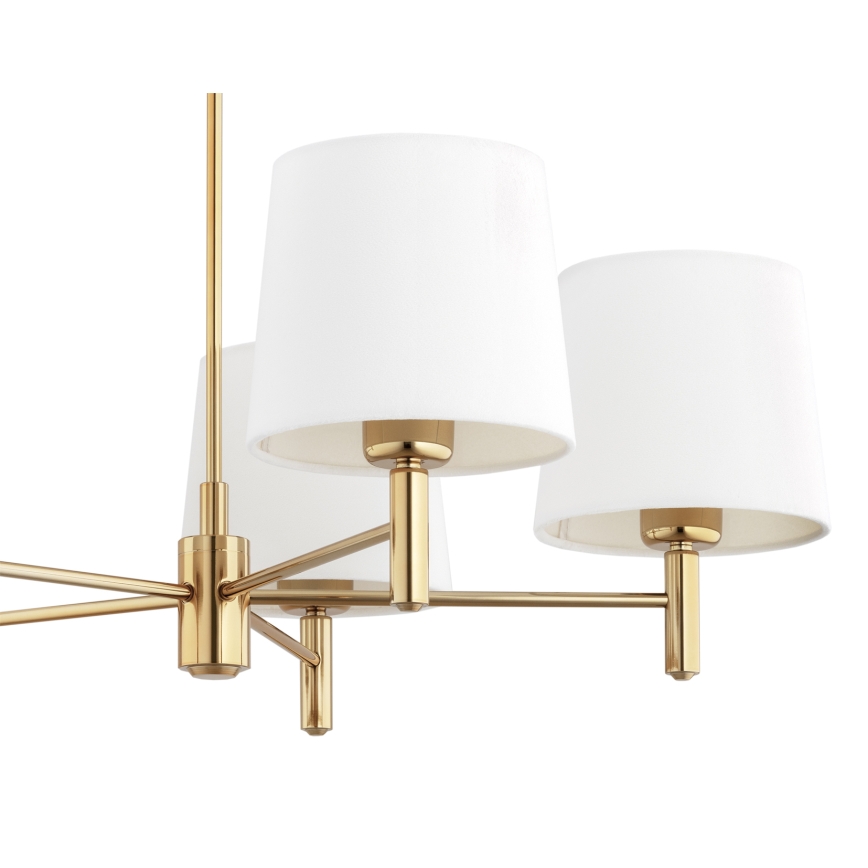 Brilagi - Hanglamp met stang MONTE 5xE27/60W/230V crème/goud