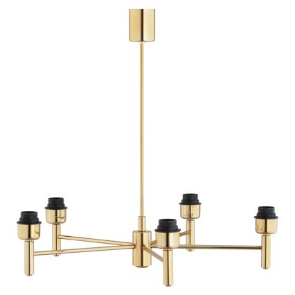 Brilagi - Hanglamp met stang MONTE 5xE27/60W/230V crème/goud