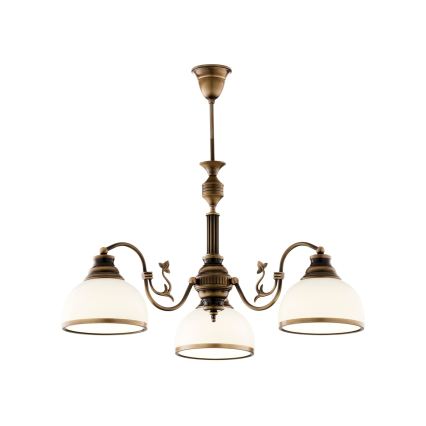Brilagi - Hanglamp met stang TAURUS 3xE27/15W/230V Ø 70 cm brons