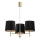 Brilagi - Hanglamp MONTE op stang 3xE27/15W/230V zwart/goud