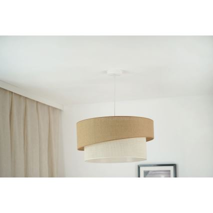 Brilagi - Hanglamp aan kabel SHINE 1xE27/15W/230V Ø 50 cm beige/crème
