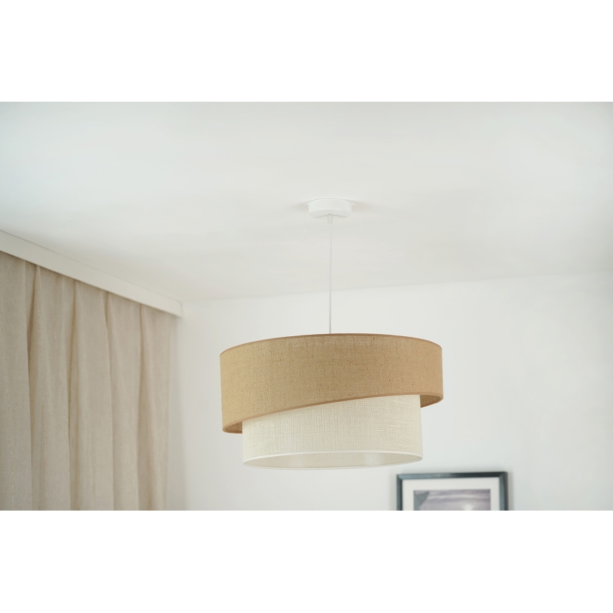 Brilagi - Hanglamp aan kabel SHINE 1xE27/15W/230V Ø 50 cm beige/crème