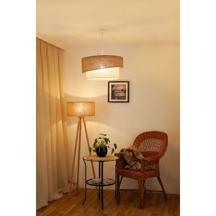 Brilagi - Hanglamp aan kabel SHINE 1xE27/15W/230V Ø 50 cm beige/crème