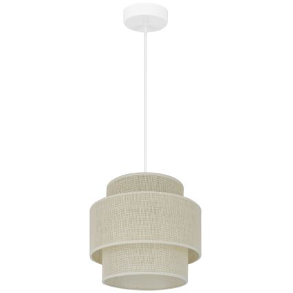 Brilagi - Hanglamp aan kabel SPACE YUTE 1xE27/15W/230V Ø 25 cm crème/wit