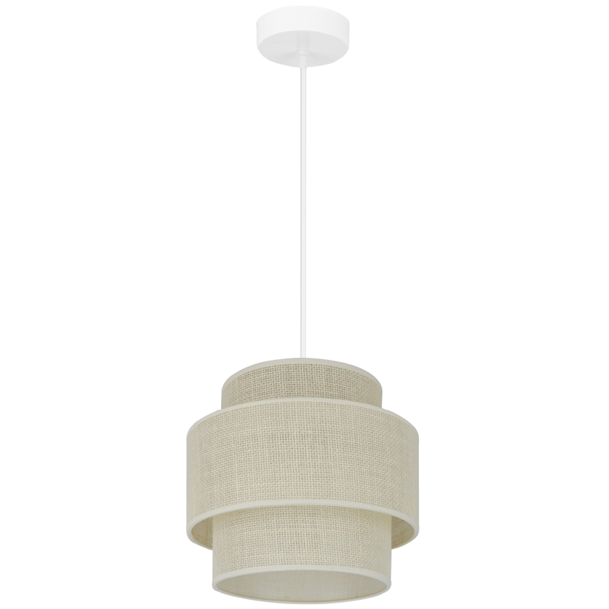 Brilagi - Hanglamp aan kabel SPACE YUTE 1xE27/15W/230V Ø 25 cm crème/wit