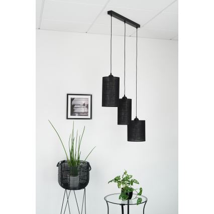 Brilagi - Hanglamp aan kabel TUBES 3xE27/15W/230V zwart