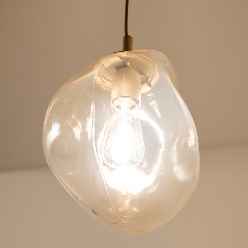 BRILAGI - Hanglamp VULCANO met ophangkabel 1xE27/15W/230V Ø 25 cm beige/rookbeige