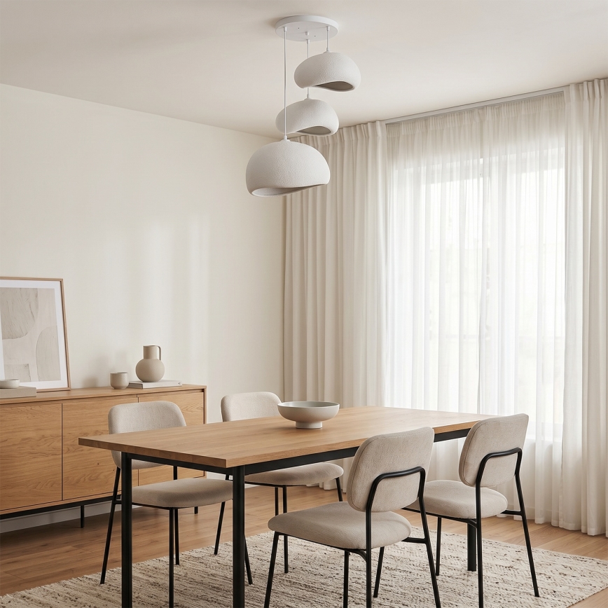 Brilagi - Hanglamp WABI SABI met kabel 3xE27/40W/230V Ø 76 cm wit