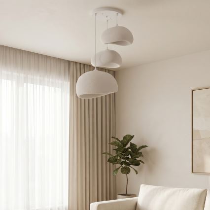 Brilagi - Hanglamp WABI SABI met kabel 3xE27/40W/230V Ø 76 cm wit