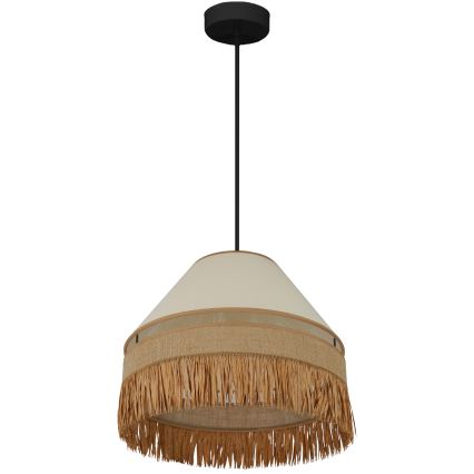 Brilagi - Hanglamp aan kabel WINNETOU AVIGNION 1xE27/15W/230V Ø 35 cm bruin/crème