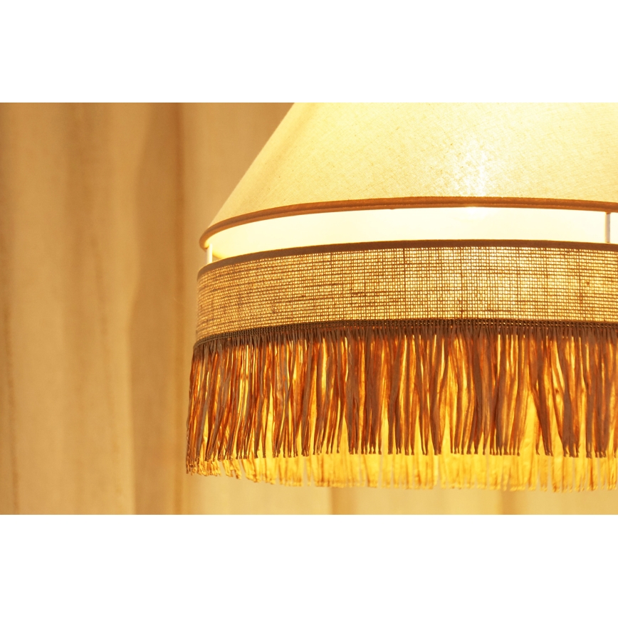 Brilagi - Hanglamp aan kabel WINNETOU AVIGNION 1xE27/15W/230V Ø 35 cm bruin/crème