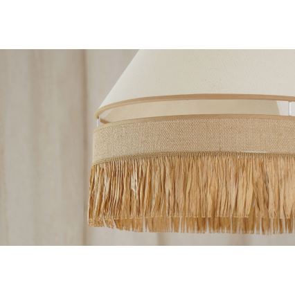 Brilagi - Hanglamp aan kabel WINNETOU AVIGNION 1xE27/15W/230V Ø 35 cm bruin/crème