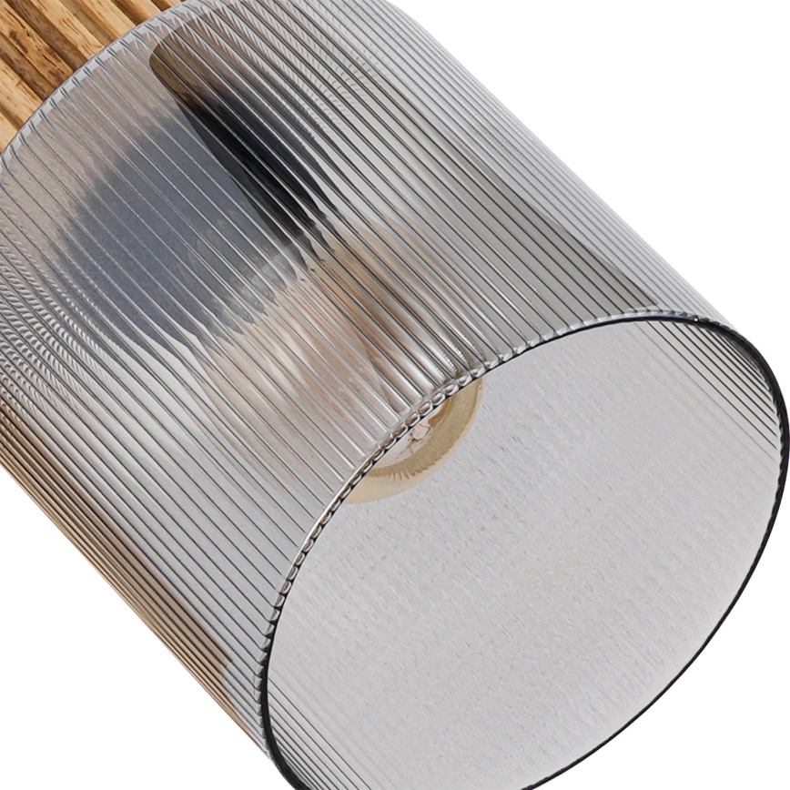 Brilagi - HYGGE spotlamp 2xE14/15W/230V hout/rookglas