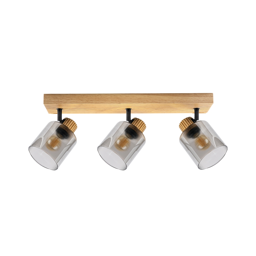 Brilagi - HYGGE spotlamp 3xE14/15W/230V hout/gerookt