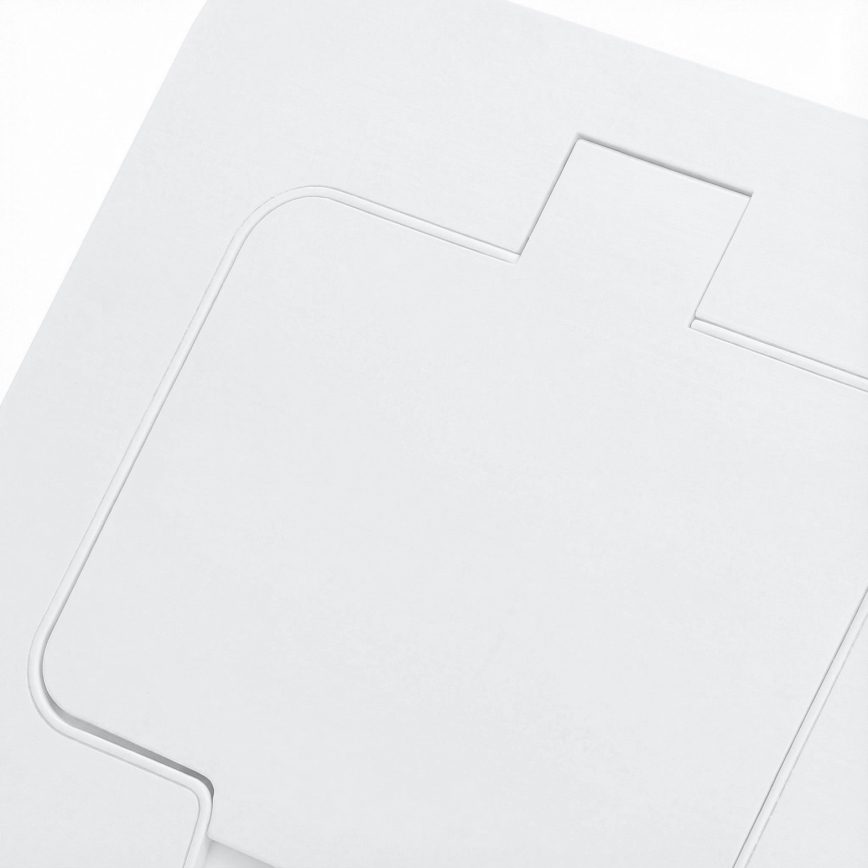 Brilagi - Inbouw vloercontactdoos voor buiten IP55 wit rechthoekig