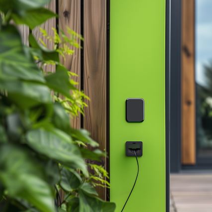 Brilagi - Inbouw vloercontactdoos voor buiten IP55, zwart, rechthoekig