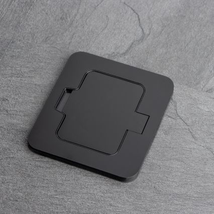 Brilagi - Inbouw vloercontactdoos voor buiten IP55, zwart, rechthoekig